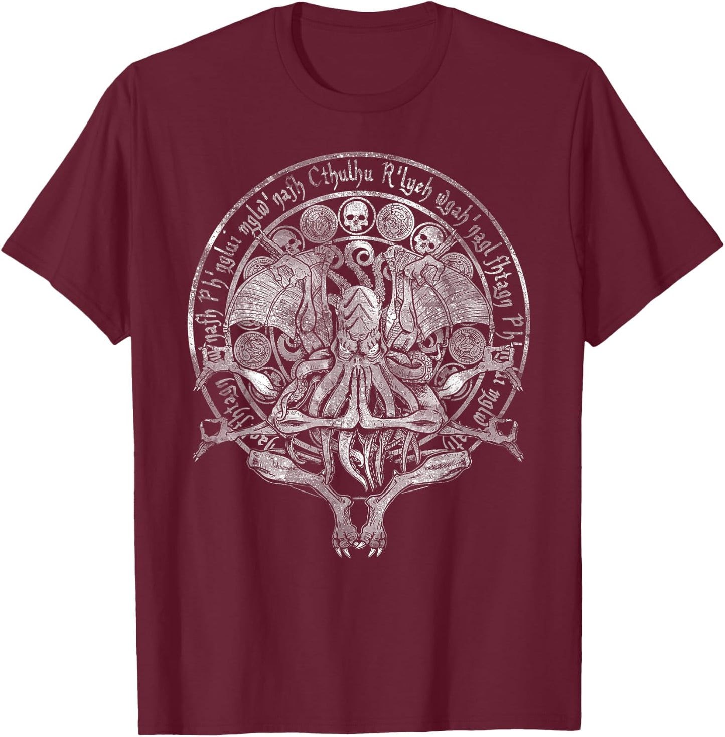 The Idol - Cthulhu White Variant T-Shirt - T-Shirt | Maroon
