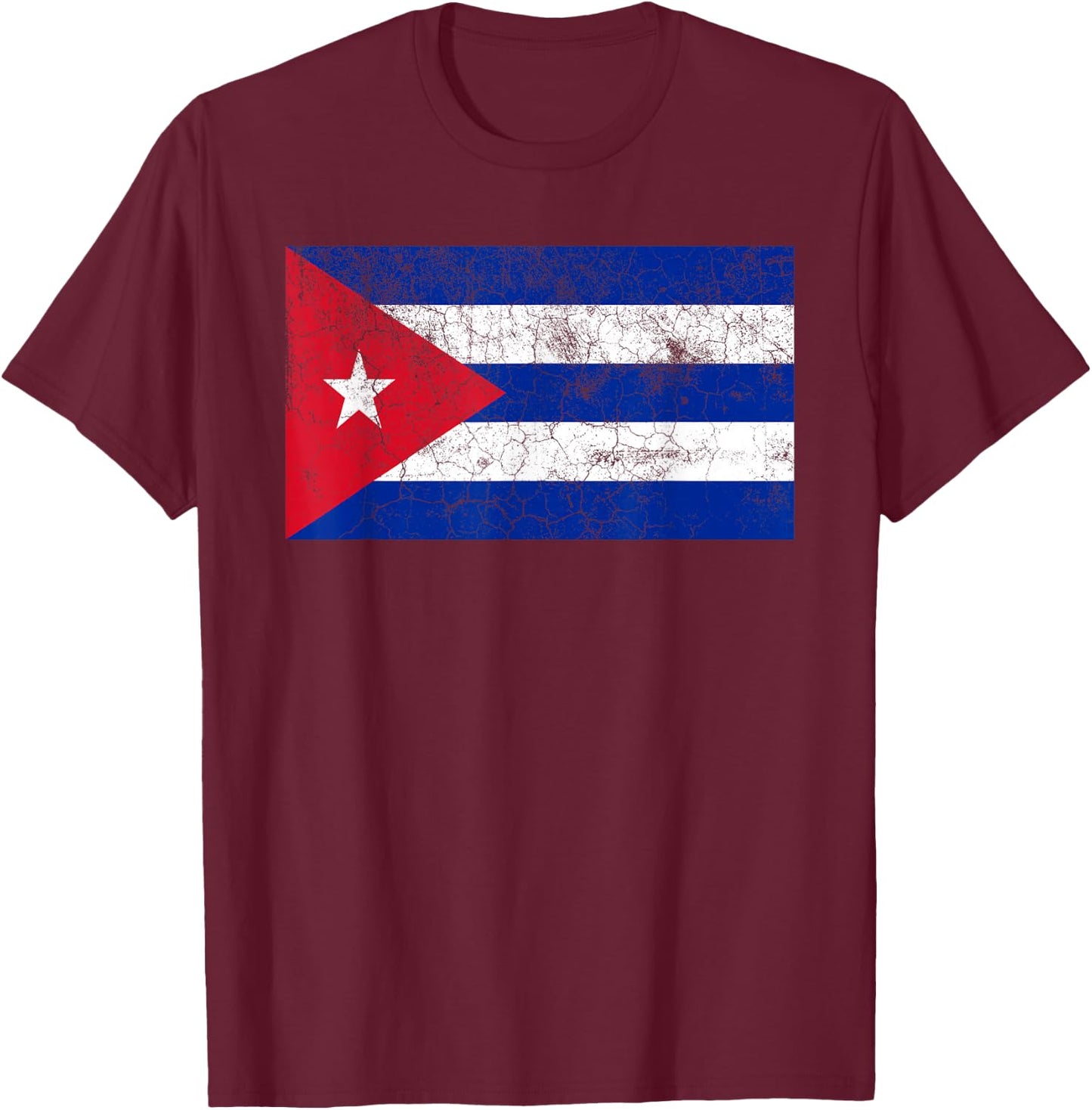 Cuban Flag T Shirt Cuba Vintage Pride Men Women Kids Gift T-Shirt - T-Shirt | Maroon
