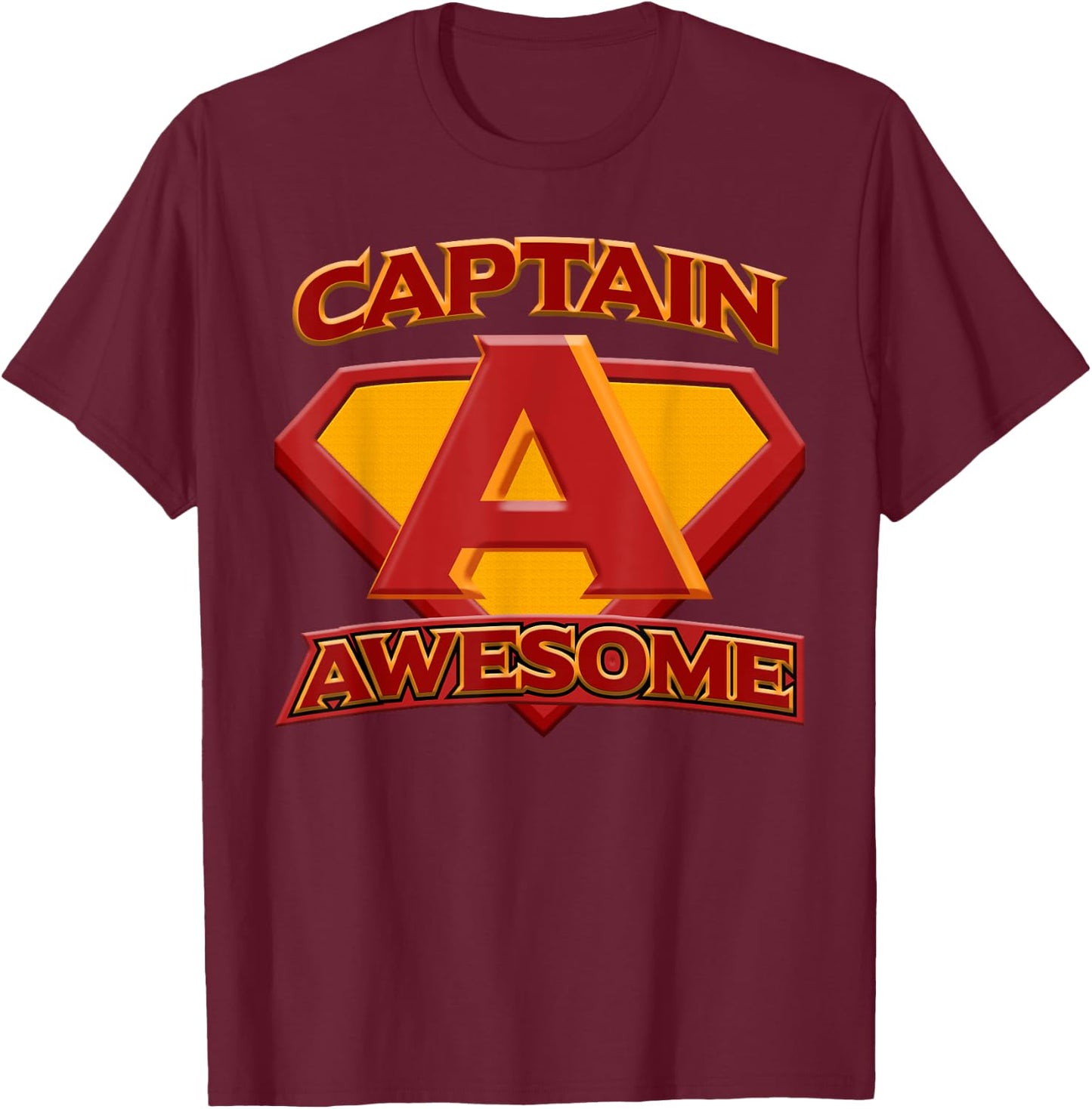 Funny t shirt, Captain AWESOME T-Shirt - T-Shirt | Maroon