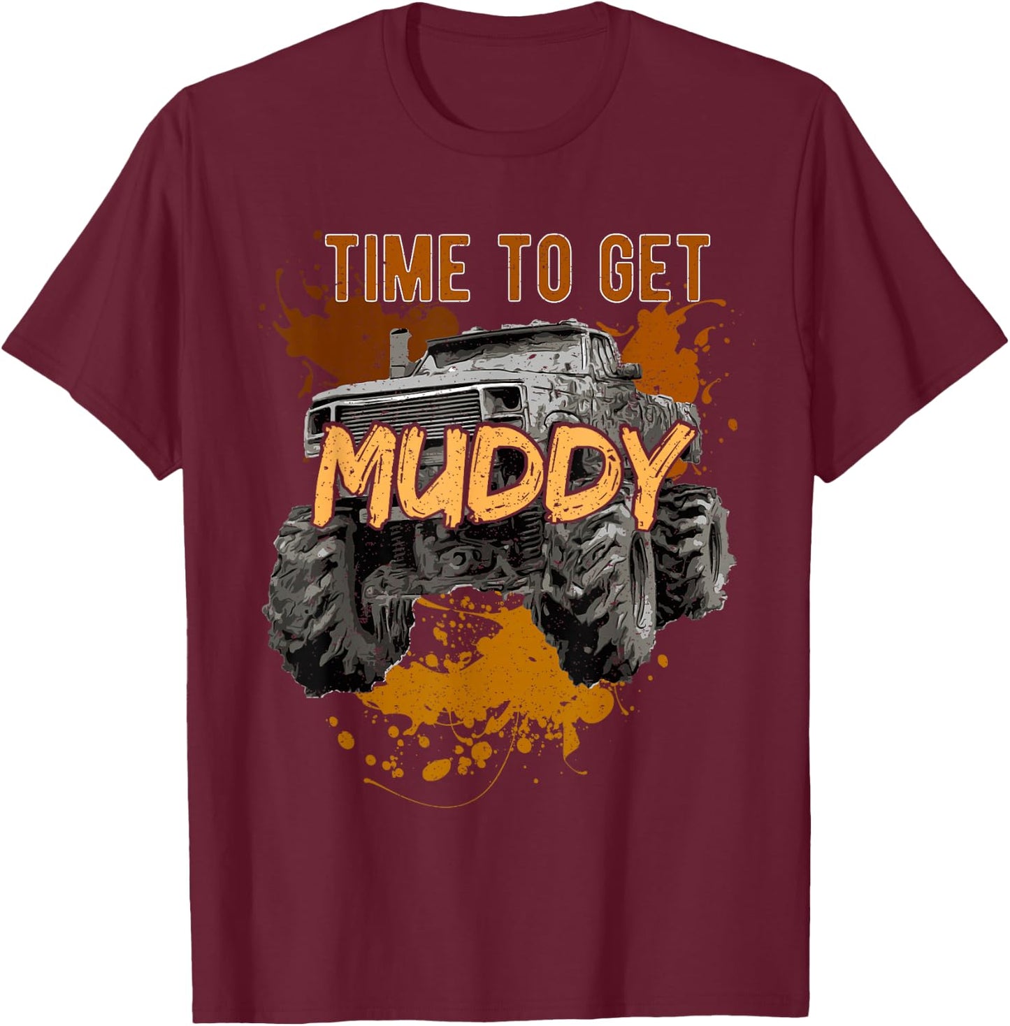 Mud Truck Monster Bogging Extreme Off-Road 4x4 Racing Diesel T-Shirt - T-Shirt | Maroon