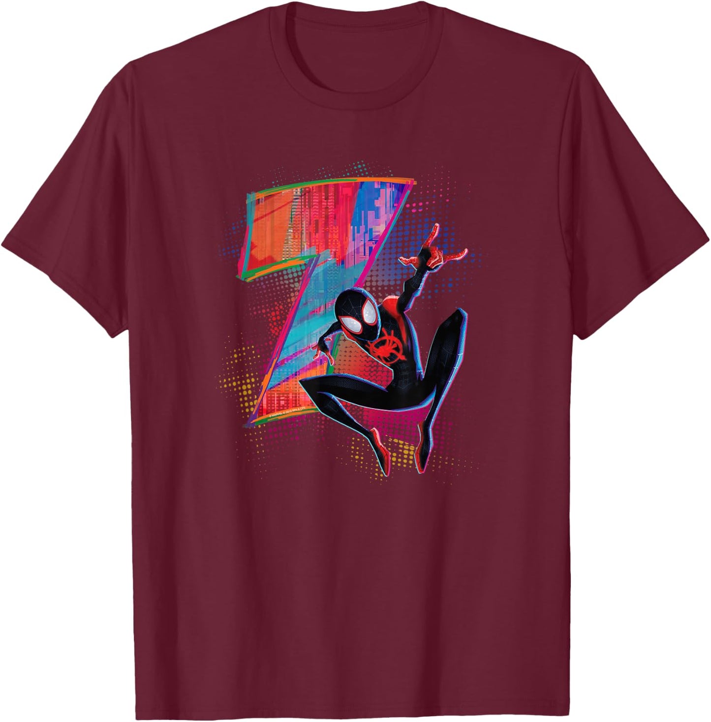 Marvel Spider-Man Miles Morales 7th Birthday Graphic Small T-Shirt - T-Shirt | Maroon