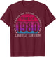 45 Year Old Gifts Limited Edition 45th Birthday Women T-Shirt - T-Shirt | Maroon