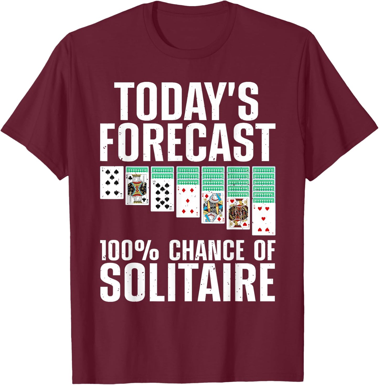 Solitaire Design Women Solitaire Player Solitaire T-Shirt - T-Shirt | Maroon