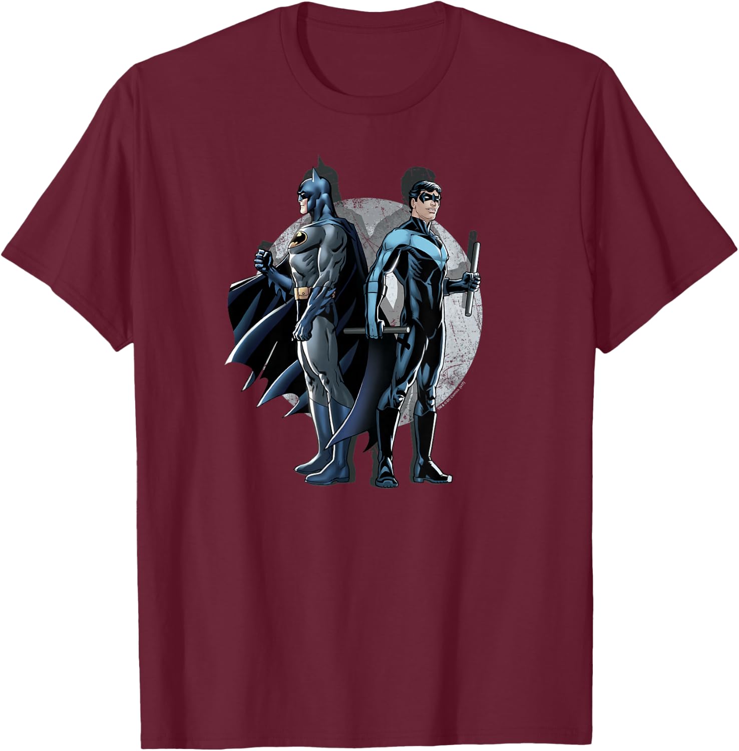 Batman and Nightwing Spotlight T-Shirt - T-Shirt | Maroon