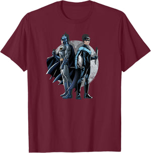 Batman and Nightwing Spotlight T-Shirt - T-Shirt | Maroon