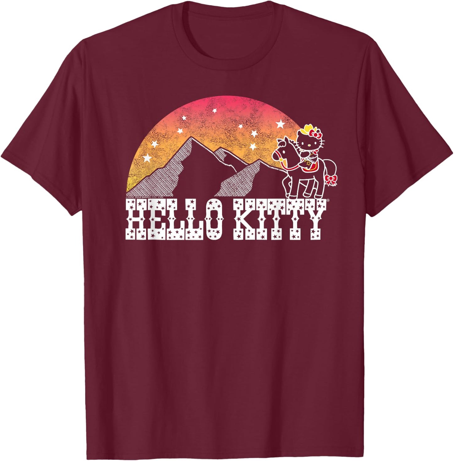 Hello Kitty Wild West Shirt T-Shirt - T-Shirt | Maroon