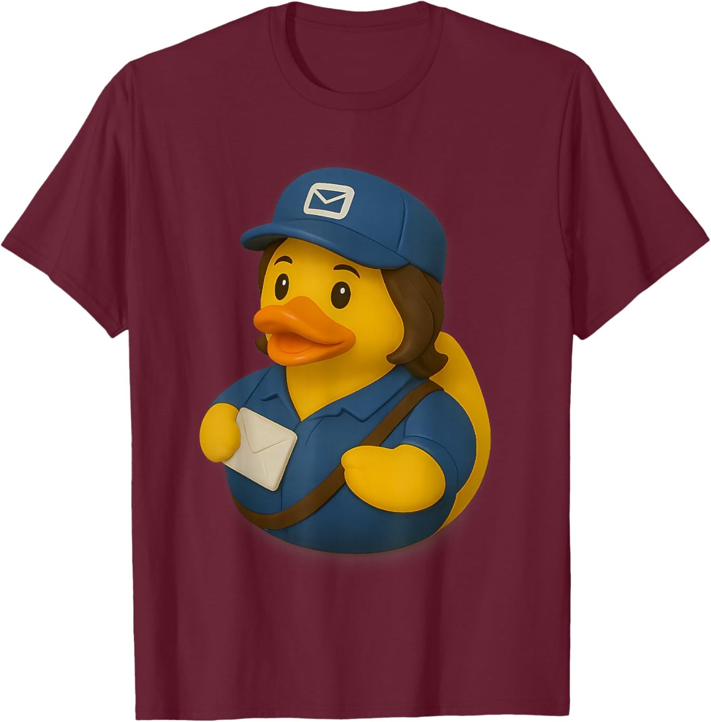 Rubber Duck Mail Lady Ducky Duckie Women T-Shirt - T-Shirt | Maroon