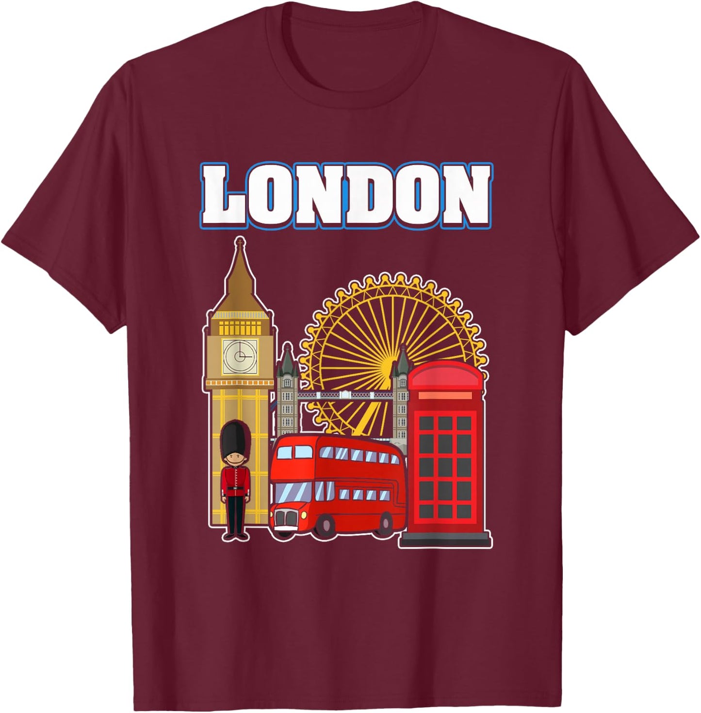 Souvenir from London , Women, Kids Small T-Shirt - T-Shirt | Maroon