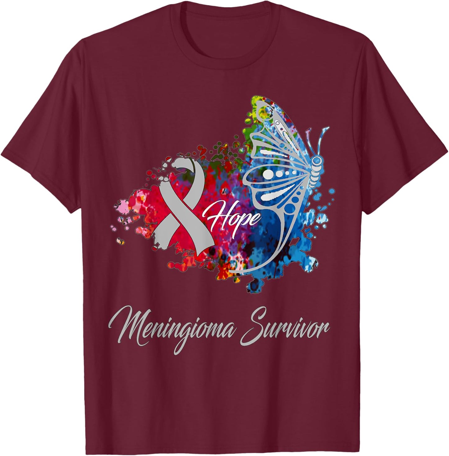 Meningioma Awareness T-Shirt - T-Shirt | Maroon