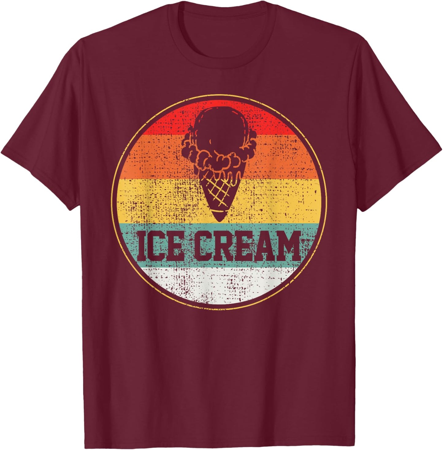 Ice Cream Retro Vintage Summer Treats Cool Men Women Kids T-Shirt - T-Shirt | Maroon