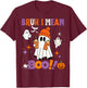 Halloween bruh I mean boo ghost, pumpkin boy men women girls T-Shirt - T-Shirt | Maroon