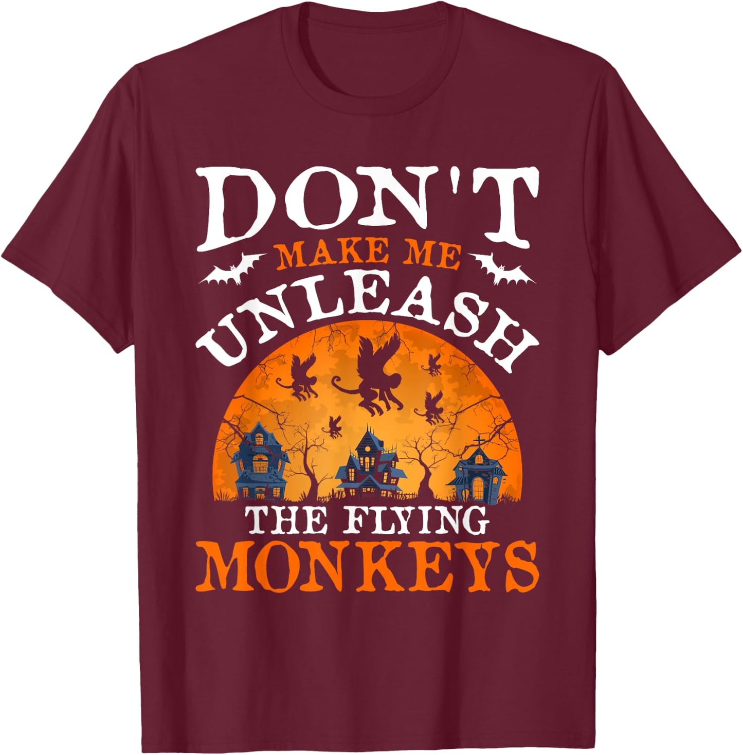 Flying Monkeys Party T-Shirt - T-Shirt | Maroon