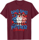 Bang Bang Mother Cluckers Funny Chicken 4th of July US Flag T-Shirt - T-Shirt | Maroon