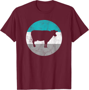 Cow Gift Shirt Women Boys & Girls T-Shirt - T-Shirt | Maroon