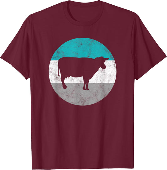 Cow Gift Shirt Women Boys & Girls T-Shirt - T-Shirt | Maroon