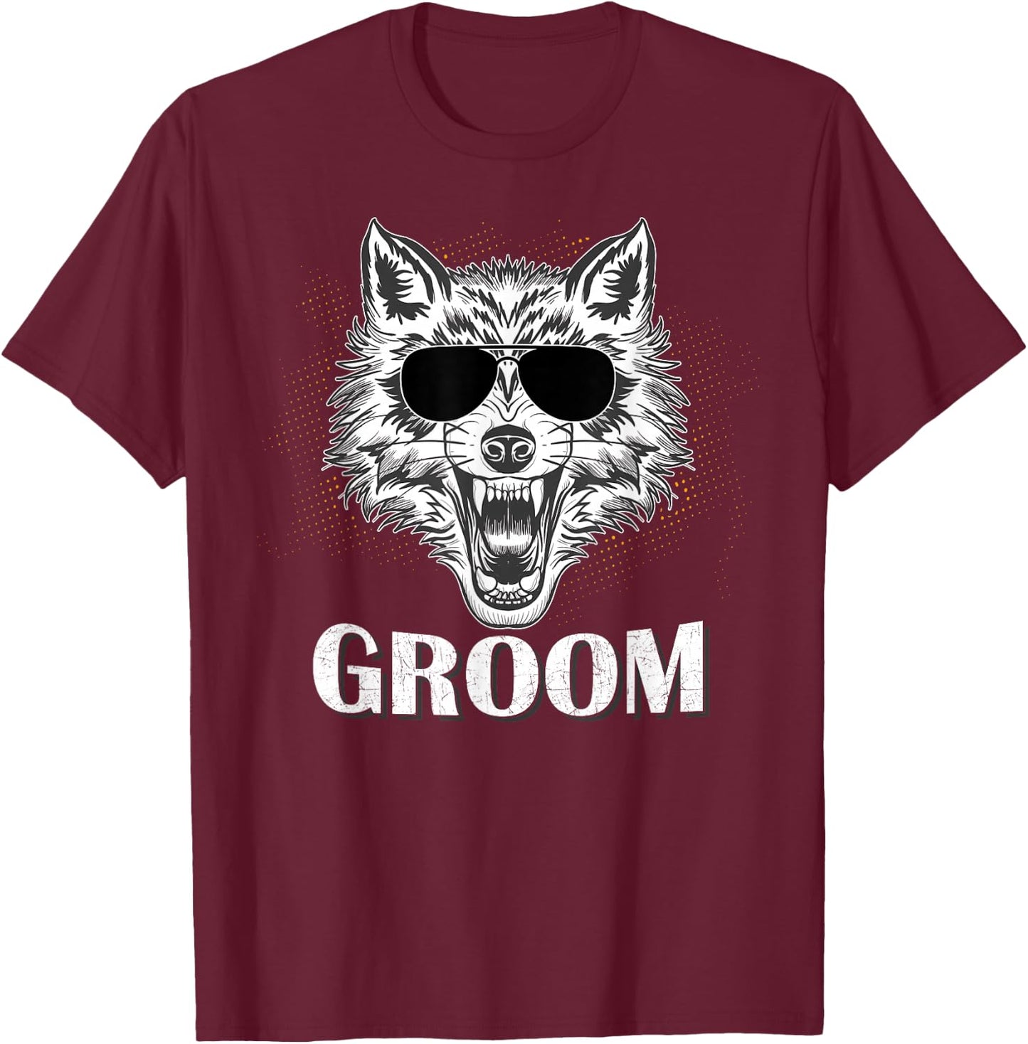 Groom Wolf Bachelor Party Shirt T-Shirt - T-Shirt | Maroon