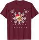 Marvel Hawkeye Snowflake Puppy Holiday T-Shirt - T-Shirt | Maroon