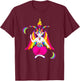 Rainbow 90s Baphomet Ironic Satanic Demon T-Shirt - T-Shirt | Maroon