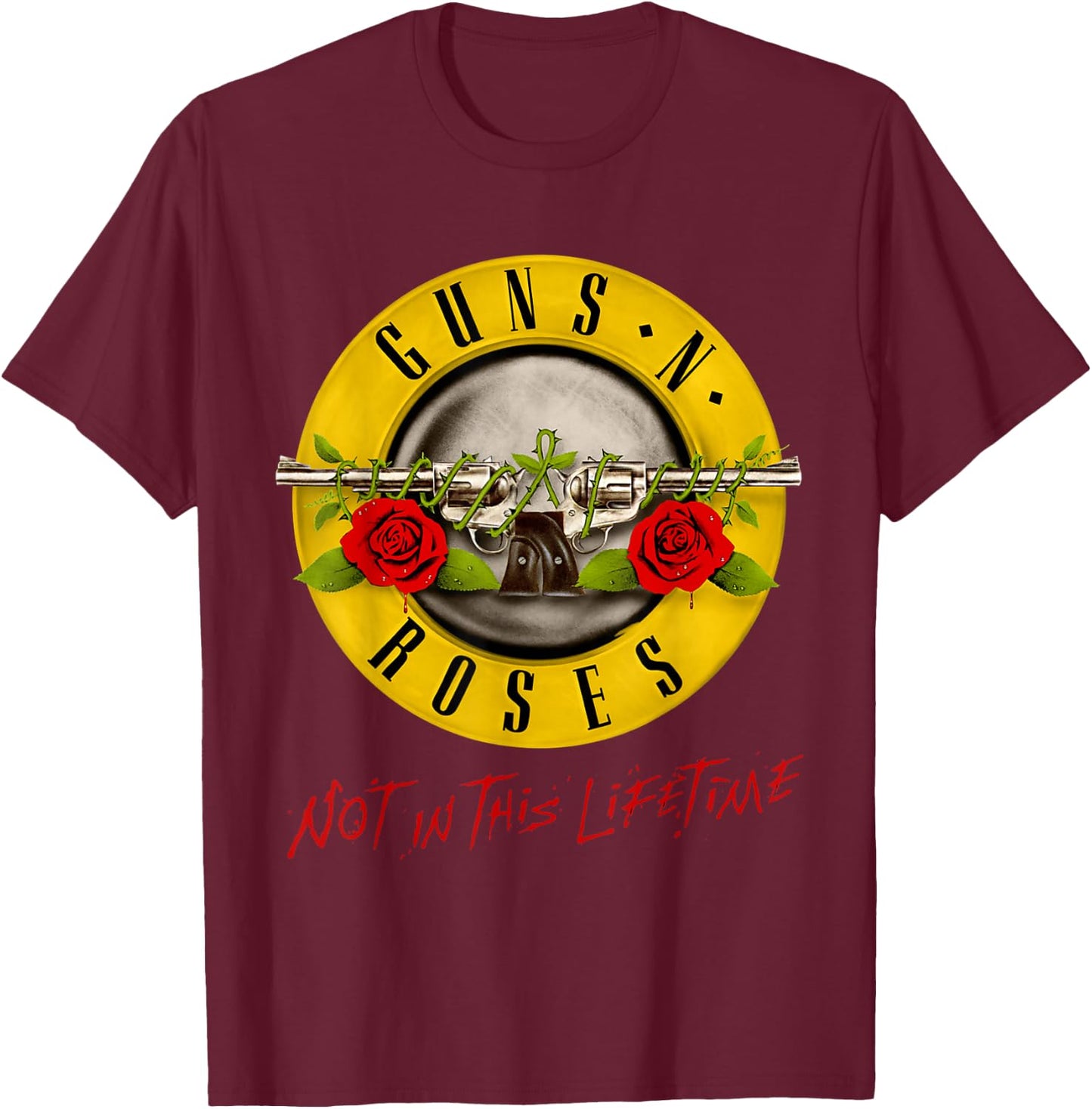 Guns N' Roses Not in This Lifetime T-Shirt - T-Shirt | Maroon