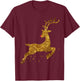 Christmas Reindeer Cute gold faux T-Shirt - T-Shirt | Maroon
