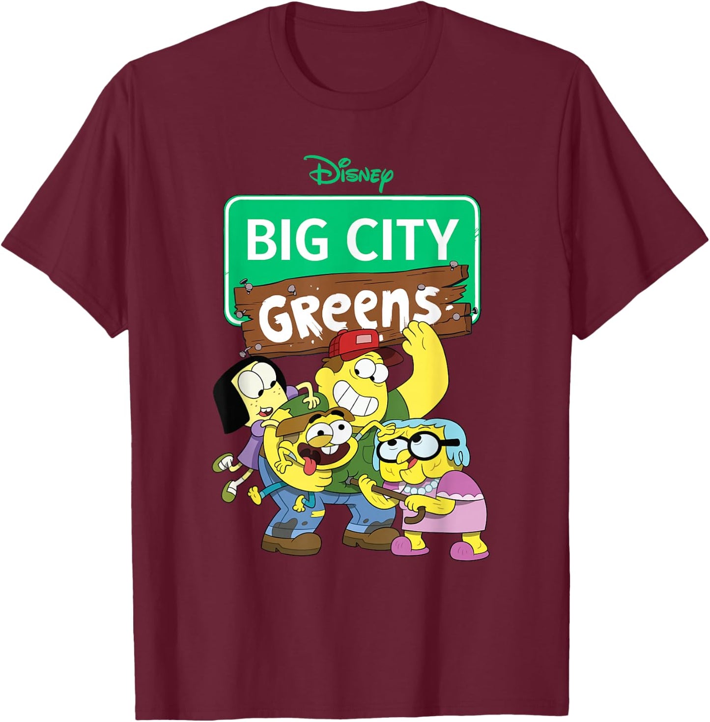 Disney Channel Big City Greens T-Shirt - T-Shirt | Maroon