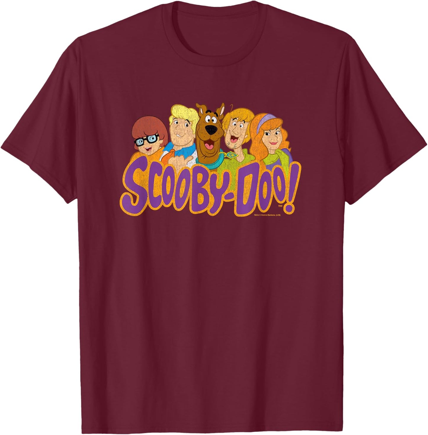 Scooby Doo Scooby Gang T-Shirt - T-Shirt | Maroon