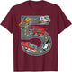 Five Year Old 5th Birthday Fire Truck Ambulance Police Car T-Shirt - T-Shirt | Maroon