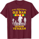 Never Underestimate an Old Man Vietnam Veteran - Gift T-Shirt - T-Shirt | Maroon