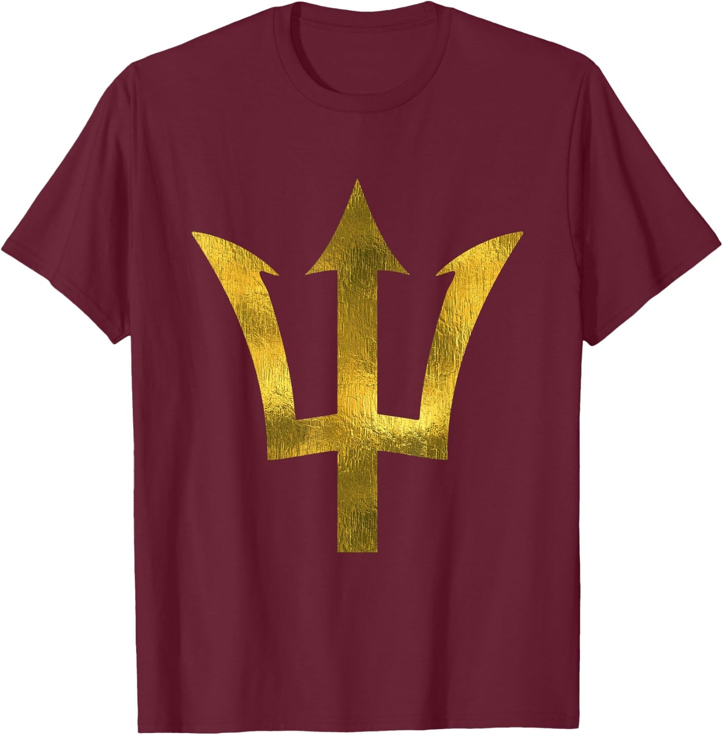 Bajan t shirt Barbados est 1966 gold trident T-Shirt - T-Shirt | Maroon