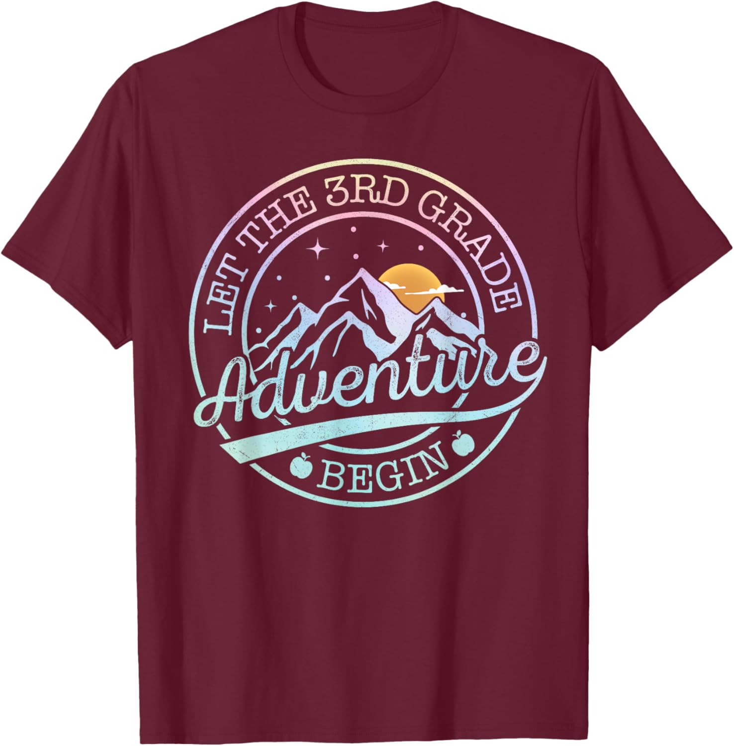 3rd Grade Teacher Shirt Boys Let 3rd Grade Adventure Begin T-Shirt - T-Shirt | Maroon