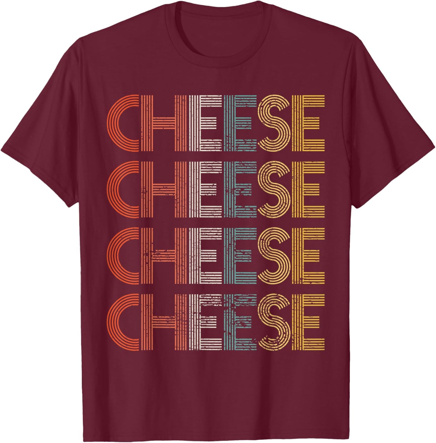 Vintage Cheese T-Shirt - T-Shirt | Maroon
