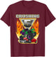 Monster Truck Crushing being 5 Five Years Old 5th Birthday T-Shirt - T-Shirt | Maroon
