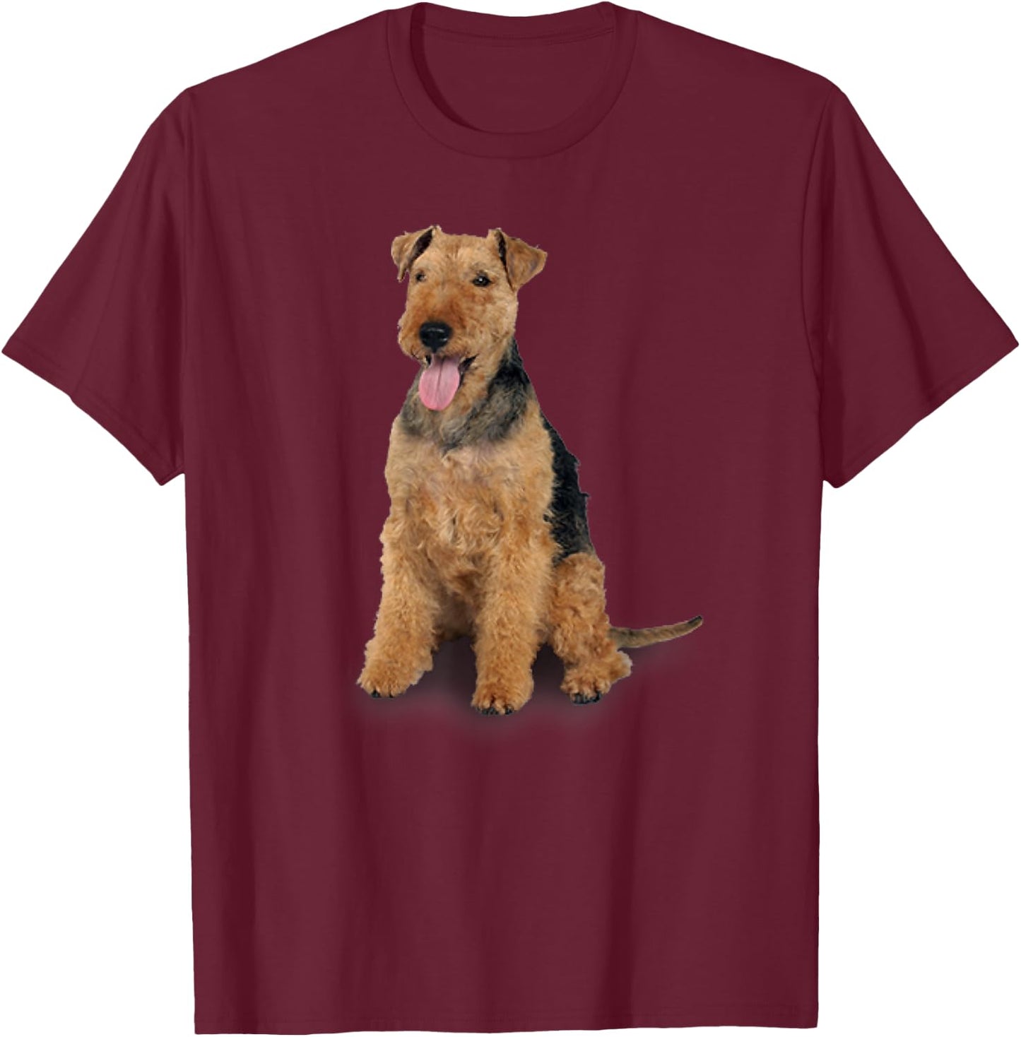 Airedale Terrier T Shirt T-Shirt - T-Shirt | Maroon