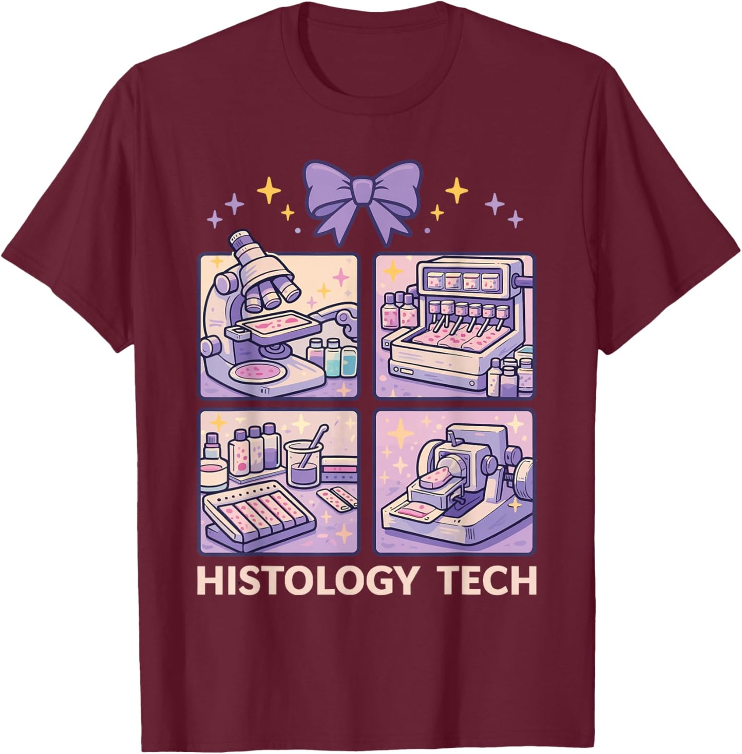 Histology Lab Week 2026 Histotechnologist Laboratory Week T-Shirt - T-Shirt | Maroon