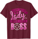 Ladies Shoot Like a Boss Gun Shooting Range Target T Shirt T-Shirt - T-Shirt | Maroon