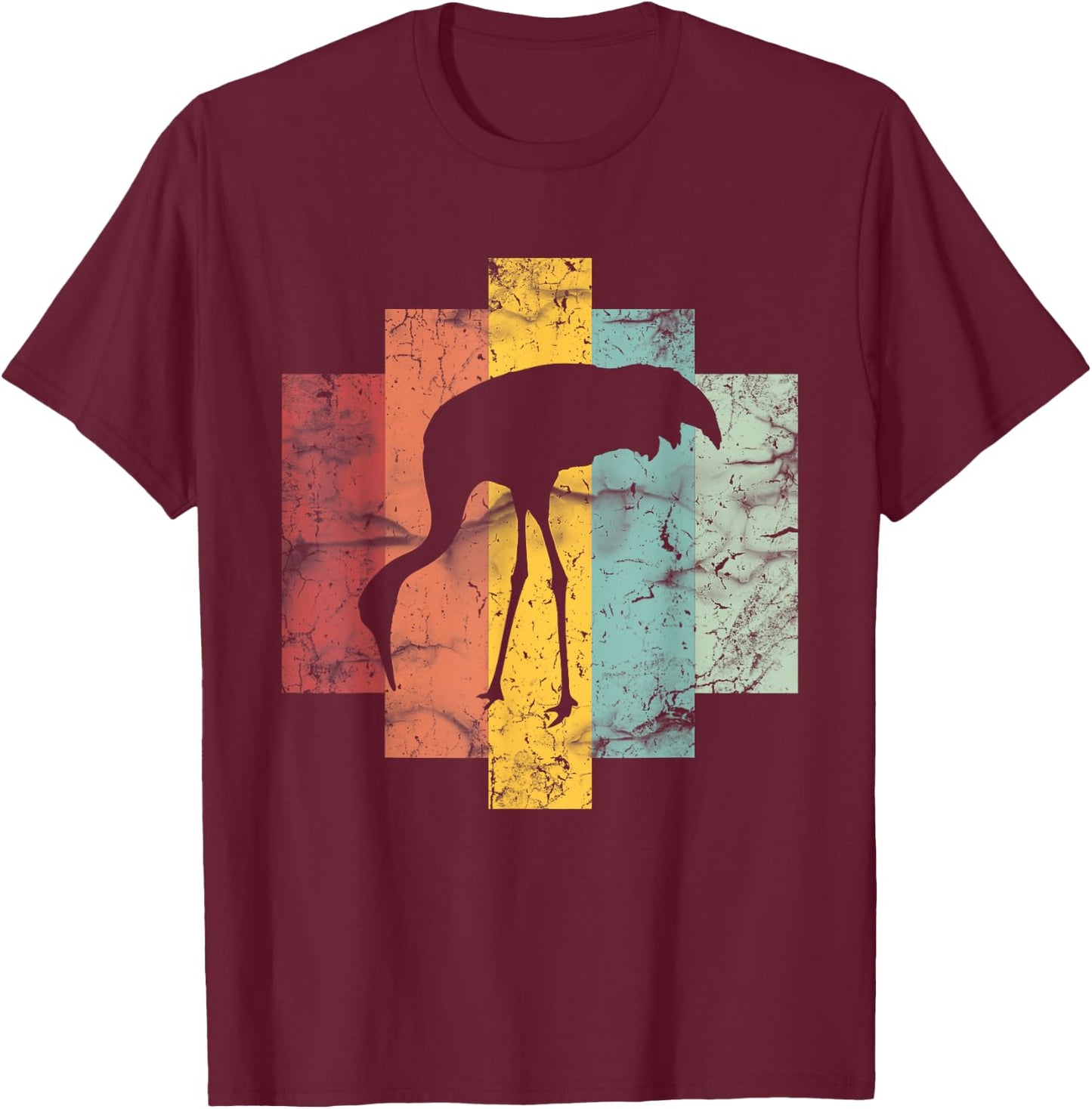 Retro Vintage Shape Sandhill Crane Lover Shirt Safari Pet T-Shirt - T-Shirt | Maroon