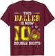 10th Birthday Softball This Baller Is Now Ten 10 Years Old T-Shirt - T-Shirt | Maroon