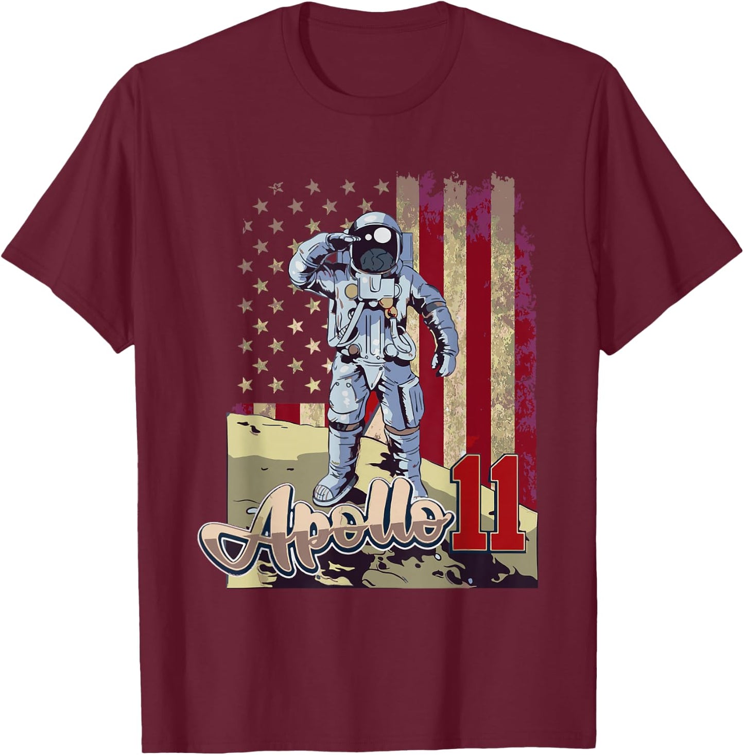 Apollo 11 50th Anniversary Moon Landing 1969 2019 T-Shirt - T-Shirt | Maroon