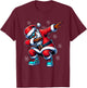 African American Christmas Dabbing Afro Santa Claus PJ T-Shirt - T-Shirt | Maroon