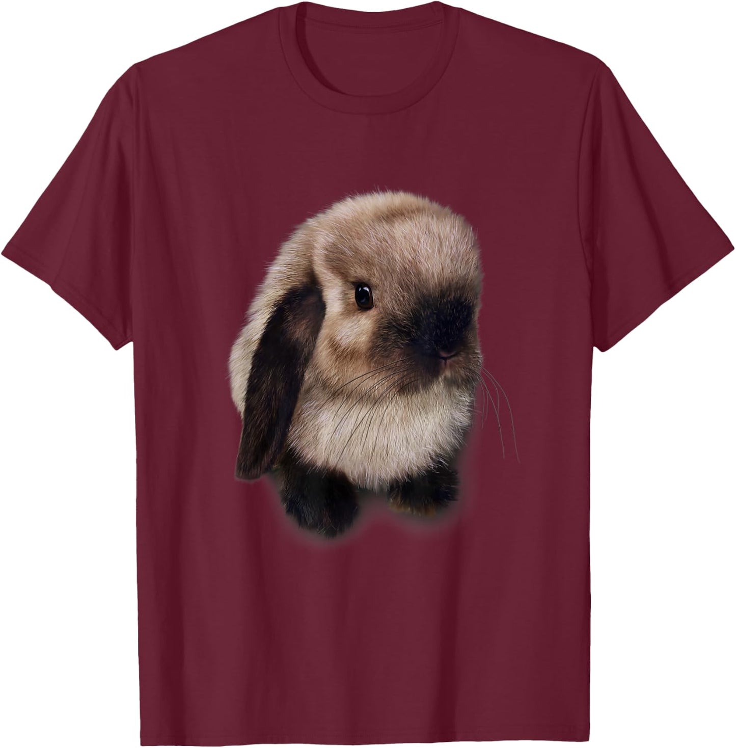 Siamese Holland Lop Bunny, Rabbit T-Shirt - T-Shirt | Maroon