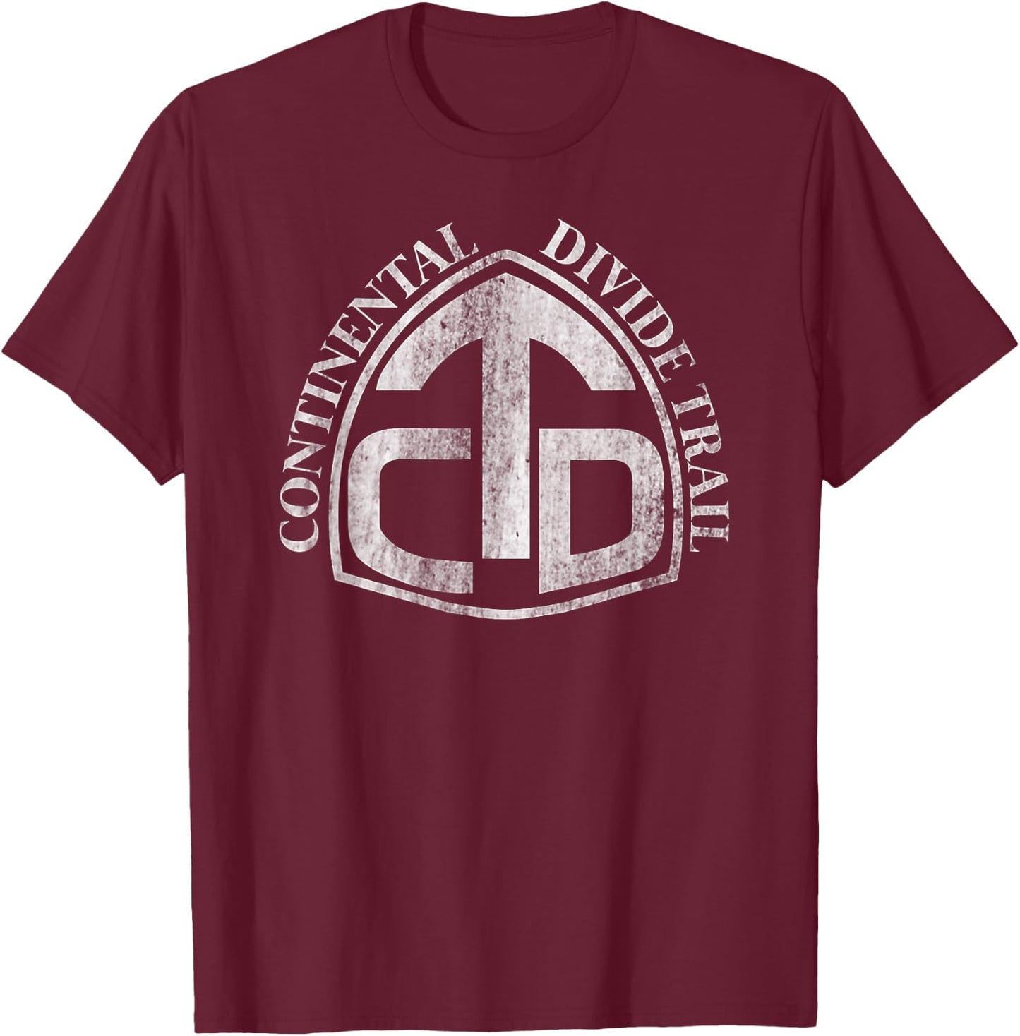CDT Continental Divide Trail Hiking Trail T-Shirt - T-Shirt | Maroon