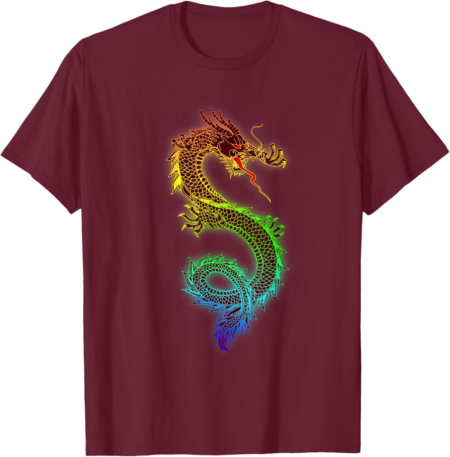 Dragon Shirt Chinese New Year Folklore Gift T-Shirt - T-Shirt | Maroon