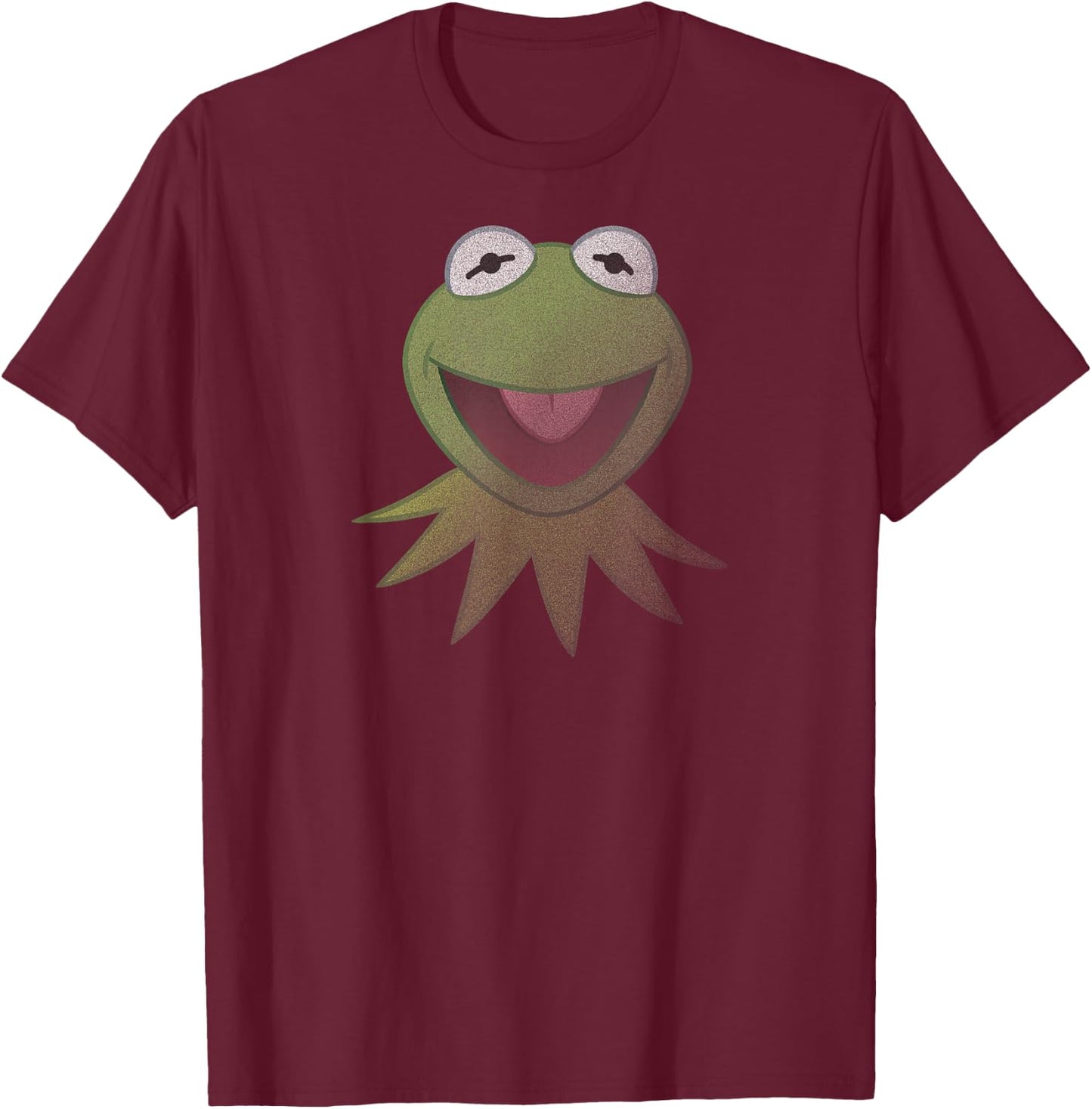 Disney Muppets Kermit The Frog Face T-Shirt - T-Shirt | Maroon