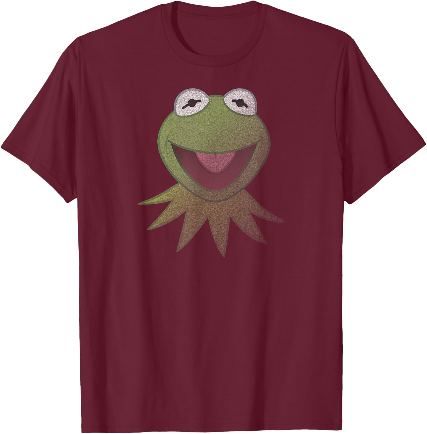 Disney Muppets Kermit The Frog Face T-Shirt - T-Shirt | Maroon