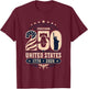 Patriotic Vintage 250th Anniversary USA 250 Year 4th of July T-Shirt - T-Shirt | Maroon