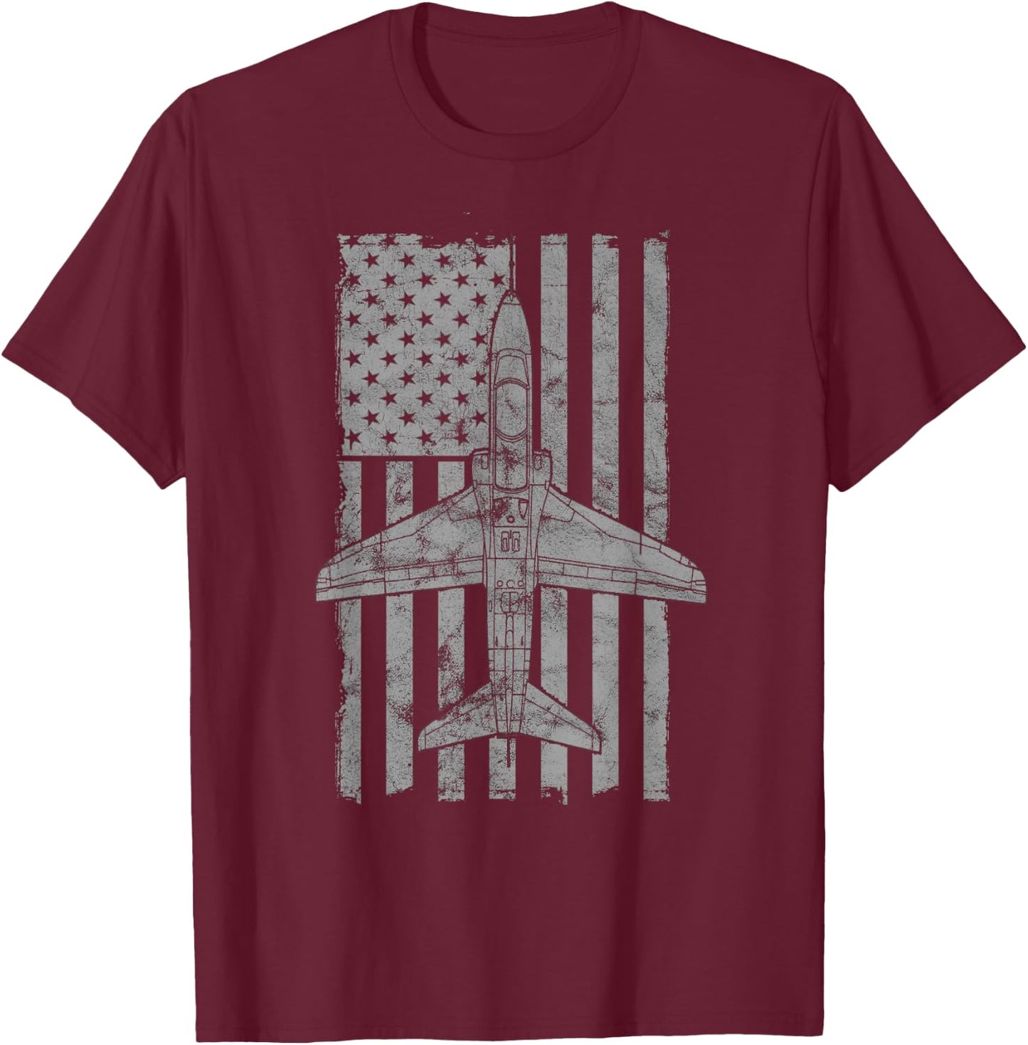 T-45 Goshawk Naval Training Airplane Vintage Flag T-Shirt - T-Shirt | Maroon