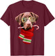Chocolate Labrador Christmas Gift Dog Lovers Sunglasses Men Women Kids T-Shirt - T-Shirt | Maroon