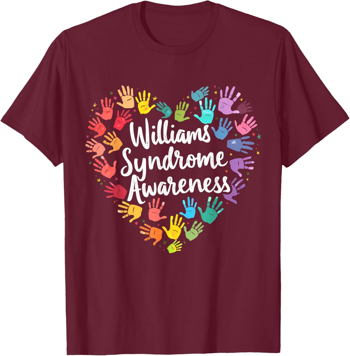Williams Syndrome Warrior Awareness T-Shirt - T-Shirt | Maroon