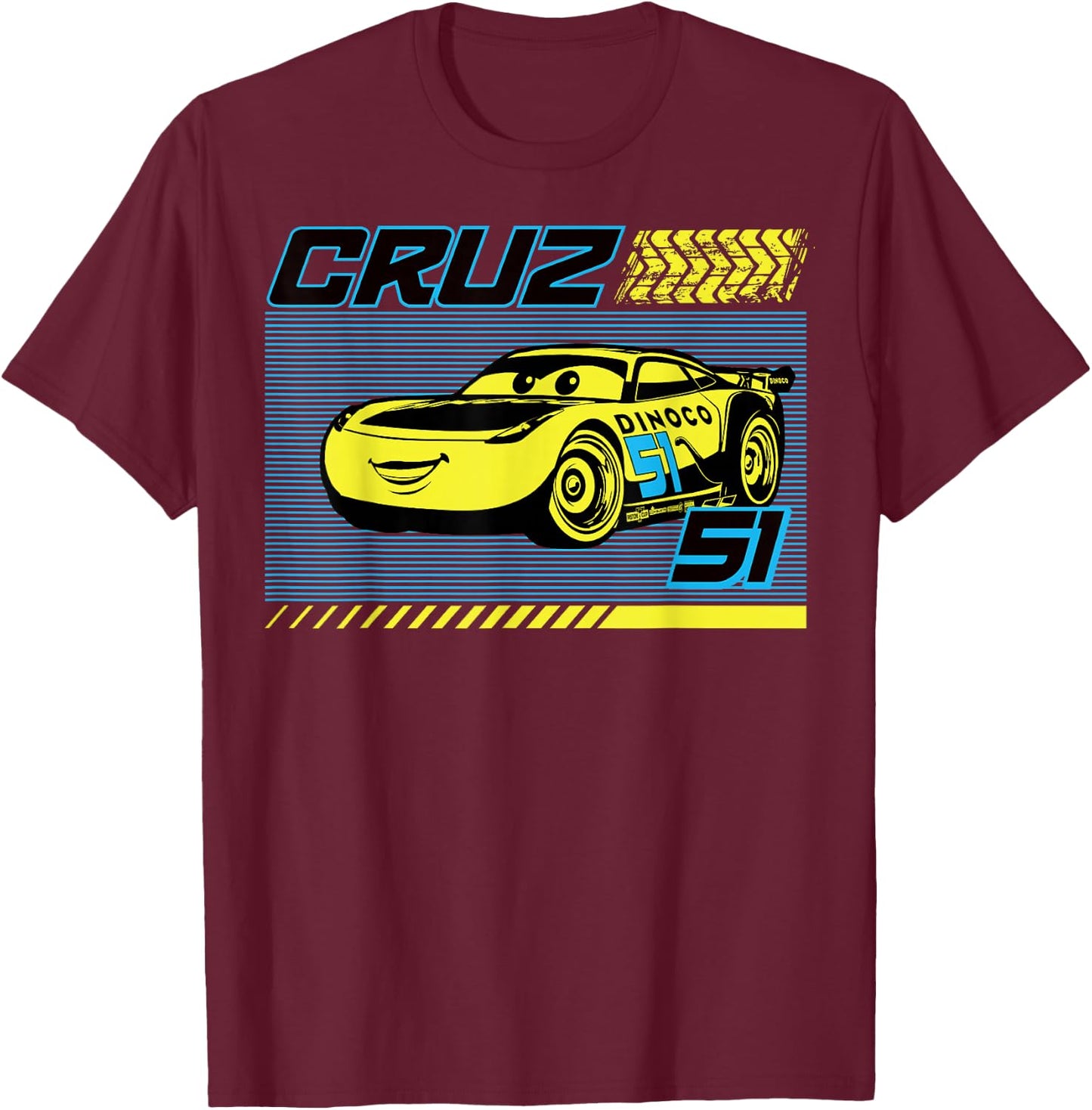 Disney Pixar Cars Dinoco Cruz Ramirez Small T-Shirt - T-Shirt | Maroon