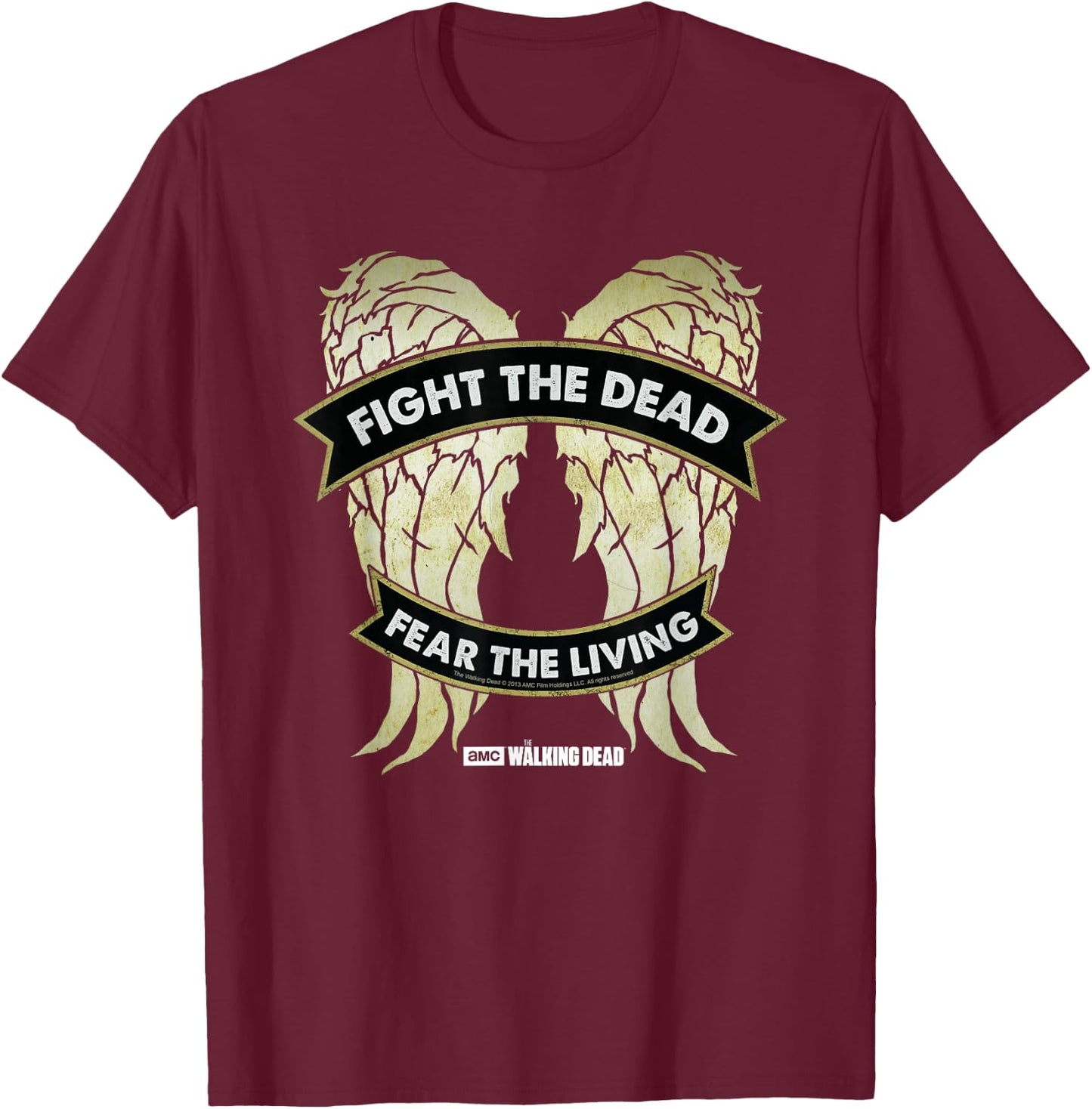 The Walking Dead Daryl Dixon Wings T-Shirt - T-Shirt | Maroon